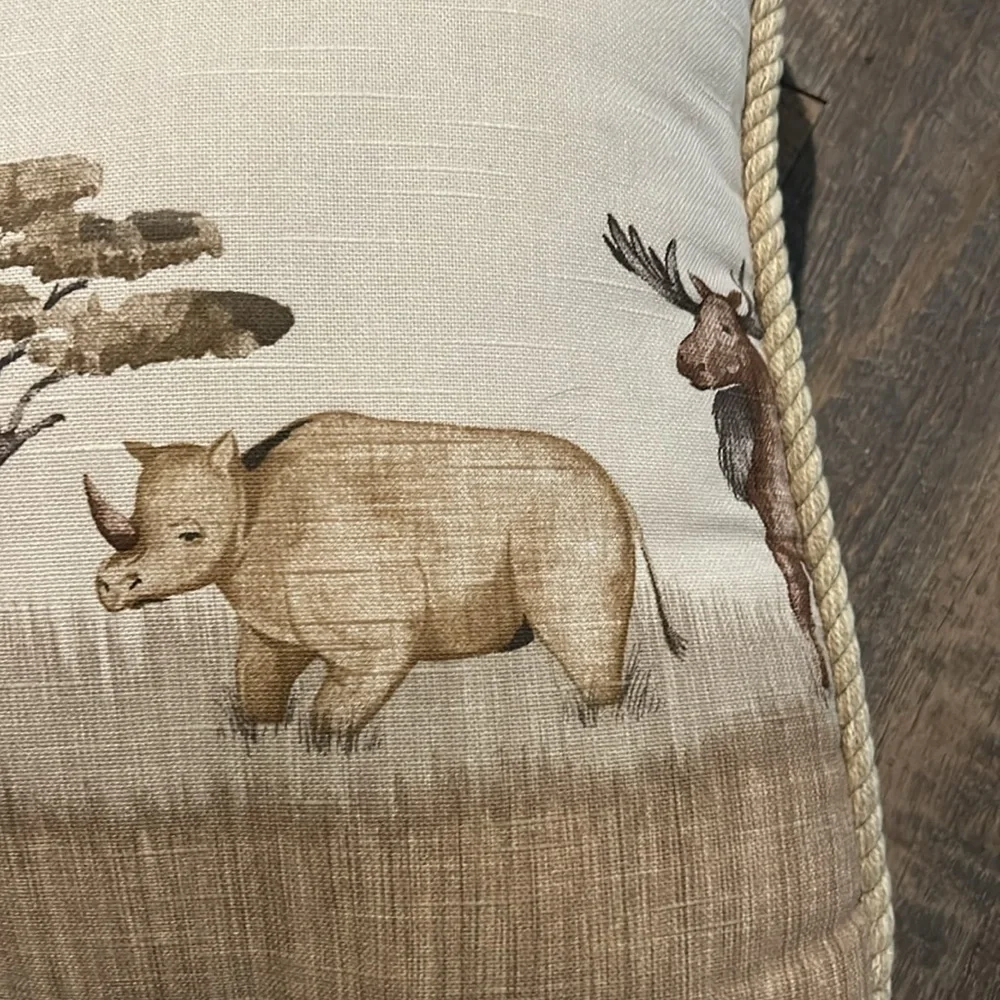 WAVERLY Safari Animal  Cotton Pillow 15 inch Throw‎